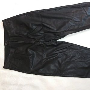 Black Leather High Wasted/ High Rise Pants